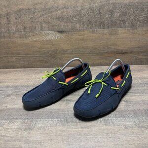 SWIMS Braided Lace Navy/Green Loafers Men's Size 8